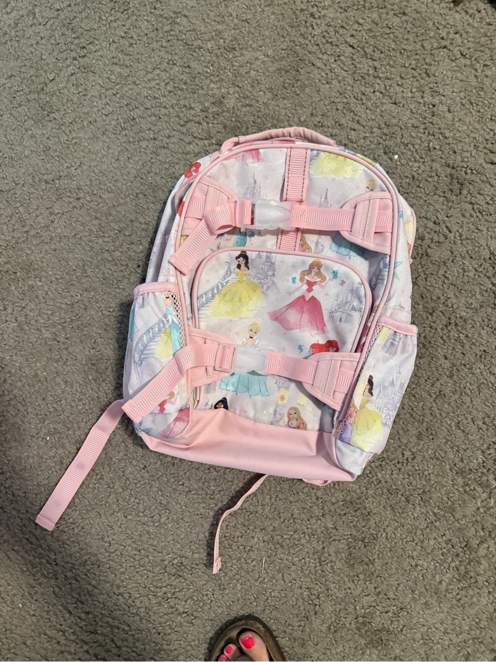 Pottery Barn Pink Princess Print Kids Backpack